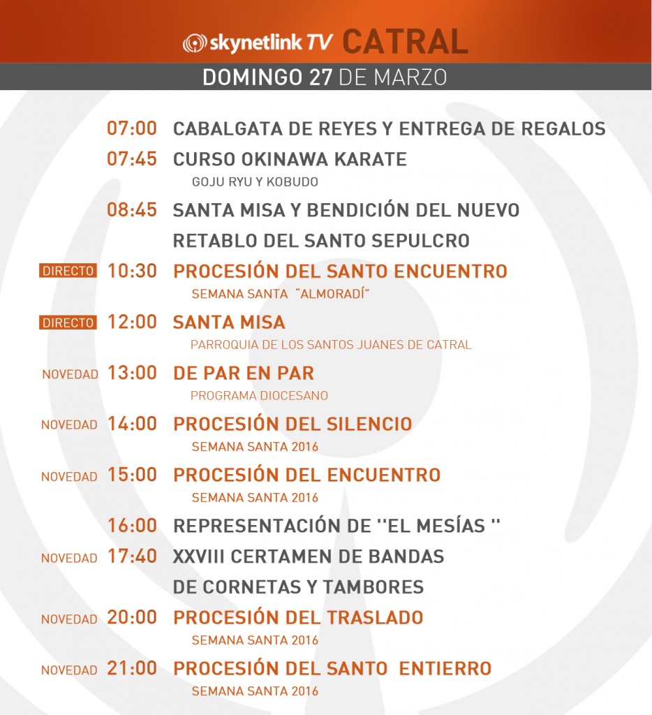 27-03-2016 Programación Catral domingo