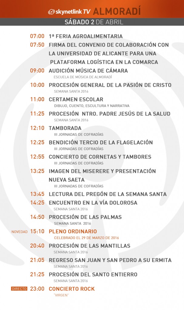 02-04-2016 Programación Almoradí sábado