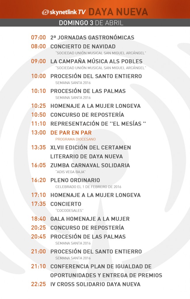 03-04-2016 Programación Daya Nueva domingo