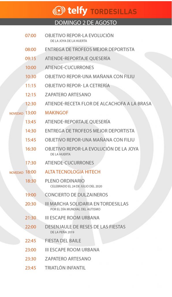 Tordesillas Agosto Programacion Blog Telfy